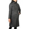 Black Shearling Leather Coat