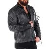 Black Quilted Leather Jacket