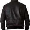 Vintage Brown Leather Aviator Jacket – Classic Men’s Flight Faux Leather Coat