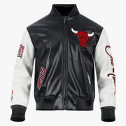 Chicago Bulls Black White Varsity Jacket