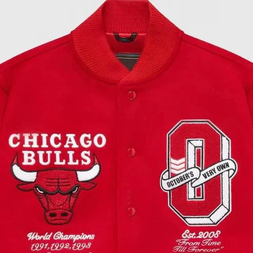 Chicago Bulls Red Varsity Jacket