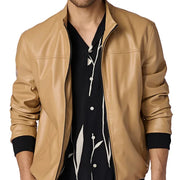 Faux Leather Bomber Jacket