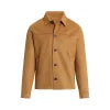 Faux Suede Button Down Jacket