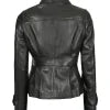 Black Peplum Leather Jacket