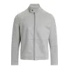 Gray Faux Suede Leather Racer Jacket